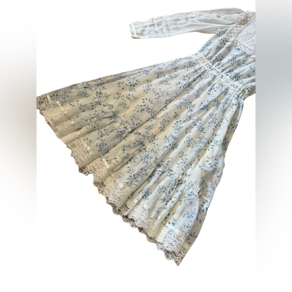 RARE 1960s Gunne Sax Boho Cottagecore Fairycore Peasant Dress - Picture 8 of 14